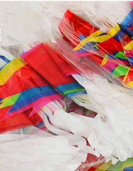 Recommended construction road flag color flag Site safety warning triangle isolation with coloured police cordon small red flag circumference rope