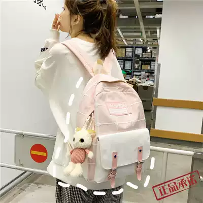 Hong Kong junior high school students schoolbag female Korean version of Harajuku ulzzang high school students large capacity girl backpack tide