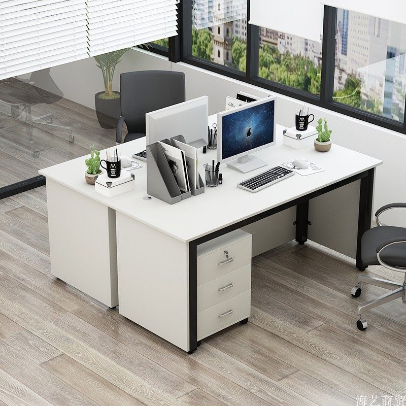 Double Desk Company Staff Desk Work Desk Single Desk 4 6 Combined Enterprise Desktop Computer Desk