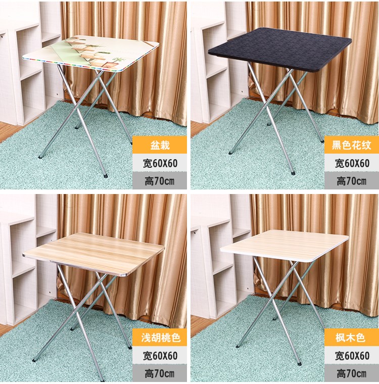 Bàn gấp đơn giản căn hộ nhỏ đơn giản bàn ăn vuông bàn ăn di động nhà bàn gấp ngoài trời - Bàn bàn gấp treo tường