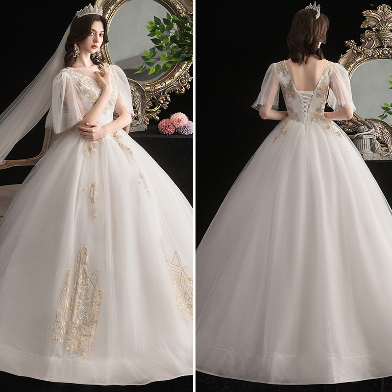 Large size wedding dress 200 catties plus fat, increase fat mm, thick arm meat trailer tail pregnant woman fat bride wedding service woman Large size wedding dress 200 catties plus fat, increase fat mm, thick arm meat trailer tail pregnant woman fat bride wedding service woman