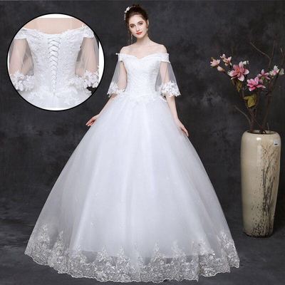 Large size wedding dress 200 catties plus fat, increase fat mm, thick arm meat trailer tail pregnant woman fat bride wedding service woman Large size wedding dress 200 catties plus fat, increase fat mm, thick arm meat trailer tail pregnant woman fat bride wedding service woman