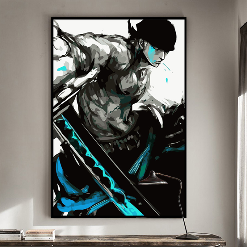 Casual Artisanal Gift Cartoon Sea Thief King Cartoon Graffiti Fill Color Diy Digital Oil Color Painting Solon Decoration Painting