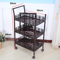 Special kitchen rack storage rack storage rack microwave oven vegetable shelf iron retro style European style is metal