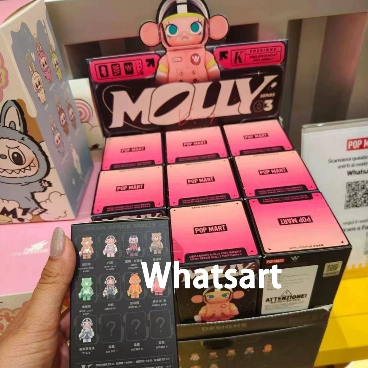 Popmart Mega Space Molly юбилейная серия 3 сокровища 3 поколения поколений - поколение слепой бокс 100% Tide игра подвеска