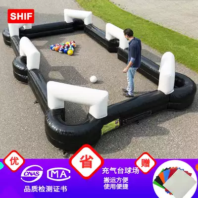 Fun sports live-action billiards competition parent-child interactive props inflatable pool table kick pool table Field Air model