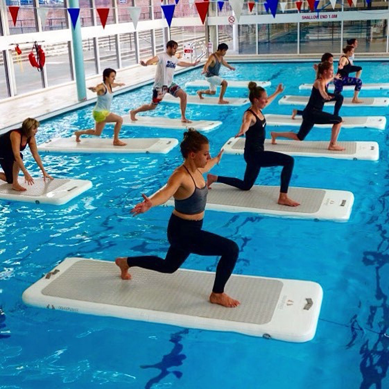Inflatable Yoga Mat for Water, Export Brushed Air Cushion Inflatable Floating Platform, Water Rafting Air Cushion, Sea Inflatable Platform
