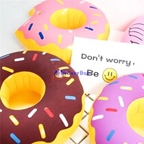 Blowing donut cup holder inflatable water Cup cushion floating cola beverage cup holder Baby Bath play water toy
