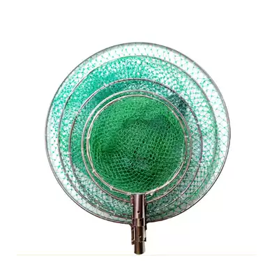 Stainless steel mesh ring fishing net head 25 30 35CM fishing net telescopic rod fishing net bag fishing net bag single net