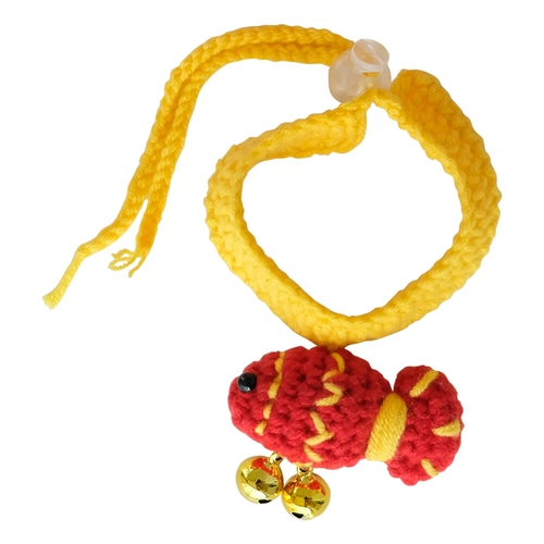 Чокер ручной работы, плетеный милый шарф, трикотажный колокольчик, нагрудник, декор, кот, домашний питомец