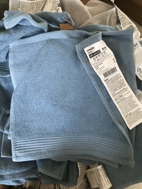 Special Clearance Price Ikea Weiner Small Square Towel Face Towel Hand Towel Pure Cotton Light Gray 30X 30cm