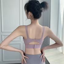 Exercise underwear women with high strength anti-shock gathering large numbers of fitness hanging bras running outside wearing beautiful back yoga vest