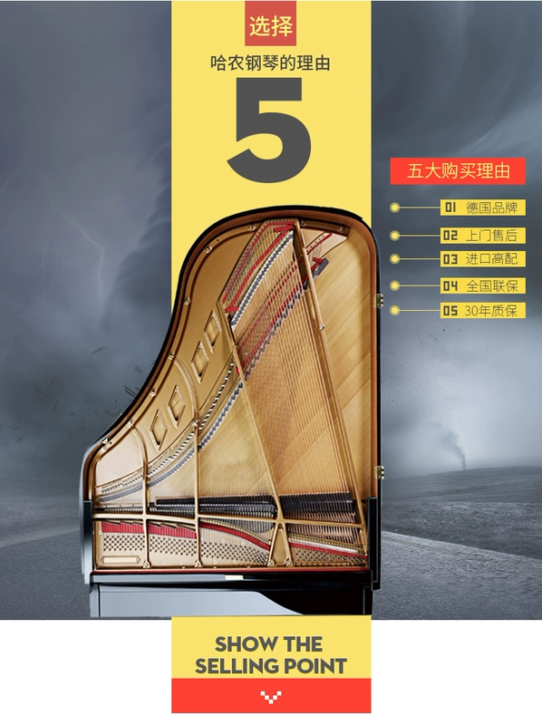 Đức nhập khẩu grand piano GP186 / GP170 dành cho người lớn chuyên nghiệp chơi món quà tam giác lớn cho trẻ em - dương cầm