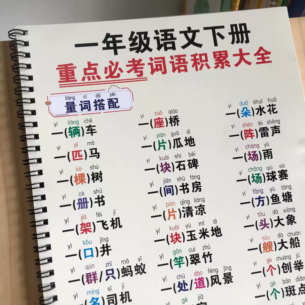 一年级语文下册词语累积训练大全小学生积累学前认字启蒙