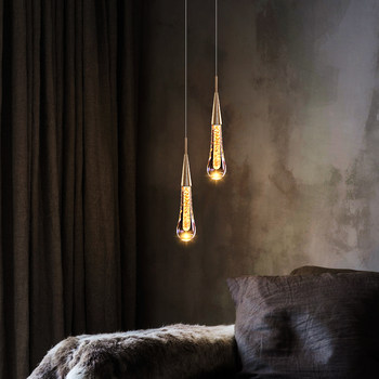 Bedroom Bedside Water Drop Small Chandelier Light Luxury Minimalist Tv Background Wall Showcase Bar Counter Creative Personalized Crystal Lighting