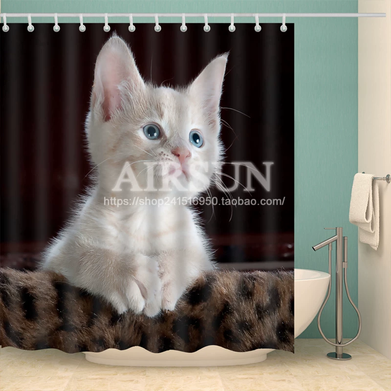 Curtain, cute waterproof duvet, polyester, print