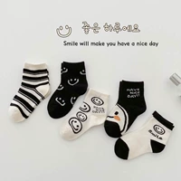 1120 Черно -белое смайлик Face.com Носки