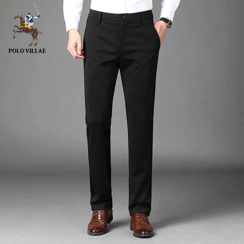 Polovillae/保罗威特男士西裤春夏薄款新款宽松直筒弹力休闲长裤