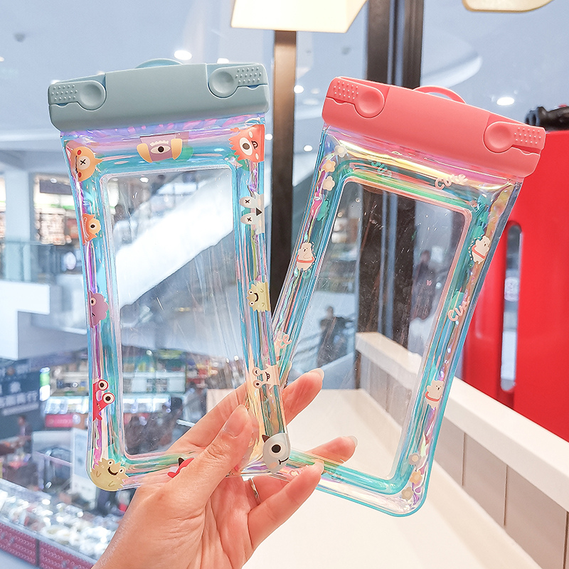 Mobile phone waterproof bag diving cover touch screen underwater photo airbag can float high-definition high-permeability lanyard universal mobile phone protective cover