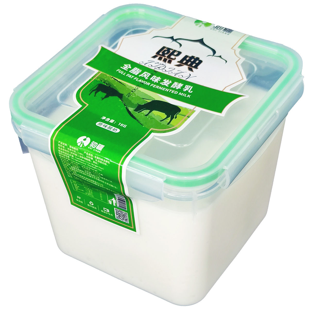 The latest date 2 pounds of large barrels of Xinjiang Xidian yogurt original flavor concentrated net red old yogurt fruit fishing companion