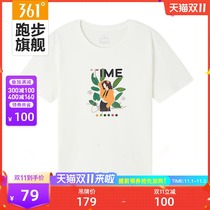 361 sports T-shirt female 2021 summer New loose casual cotton fashion wild print youth trend short sleeve