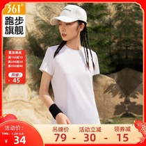 361 sports T-shirt women's 2021 summer new casual coat crew neck breathable running warm-up fitness women's short sleeves