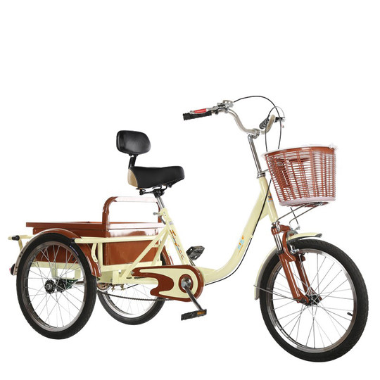 Ji Sanjian elderly pedal adult tricycle self-propelled leisure travel vehicle for shopping and elderly walking tricycle