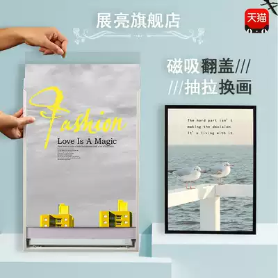 Gold edged metal picture frame gold rose gold aluminum alloy photo frame black luxury white poster frame photo frame hanging wall