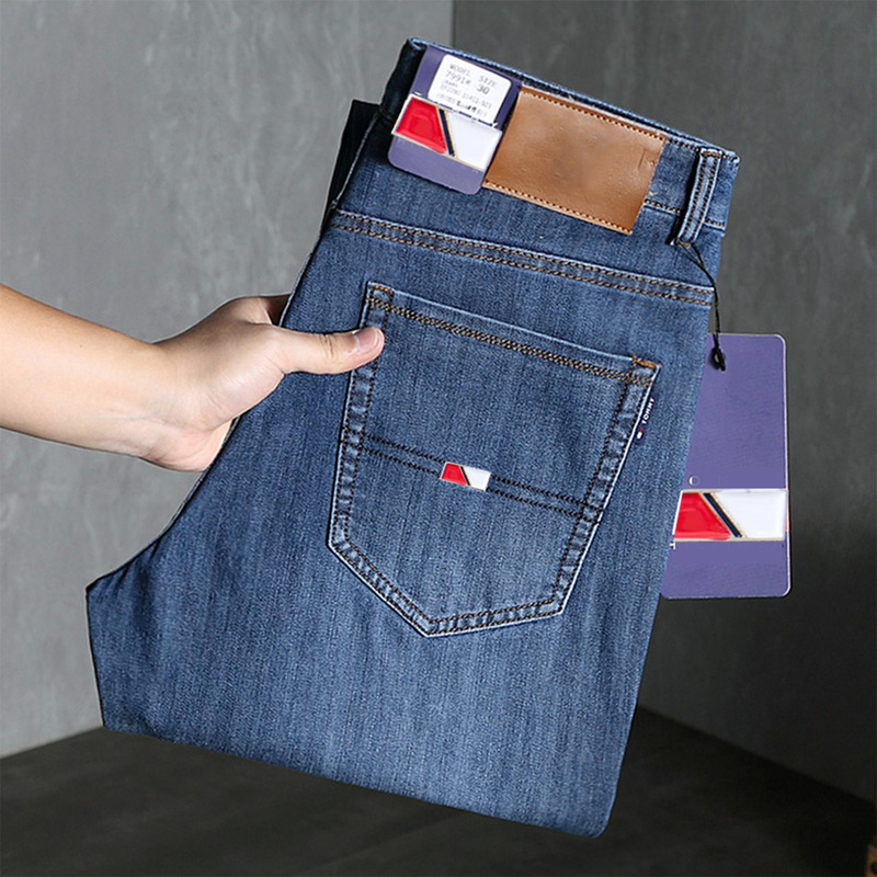 American Casual Tommy Genuine Men's Jeans Summer Thin Large Size Straight Fashion Versatile Men's Pants Trendy Korean Style American Casual Tommy Genuine Men's Jeans Summer Thin Large Size Straight Fashion Versatile Men's Pants Trendy Korean Style