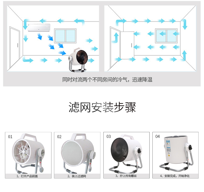 quạt điều hòa giá rẻ Tsann Kuen TSK-F8103 Turbine Air Convection Chu kỳ Quạt Trang chủ Máy tính để bàn Thông gió Quạt Máy lọc Cannon - Quạt điện quạt hơi nước đại việt