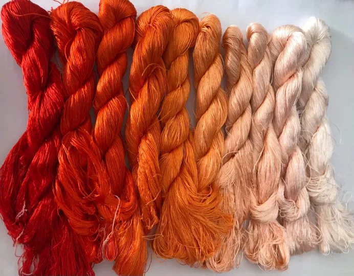 Silk threads, DIY, with embroidery, 10 colors