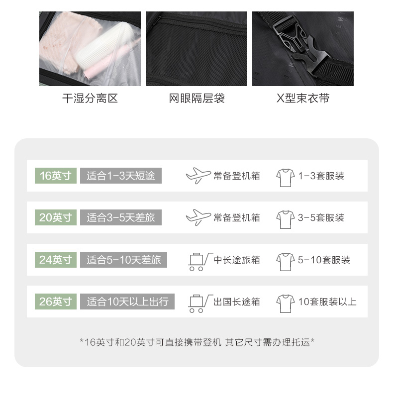 森马 旅行箱 拉杆行李箱 20寸 图12