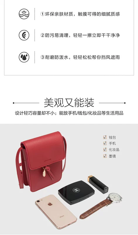 Túi Senma Messenger Nữ Mới 2019 Mùa hè Fresh Fashion Mini Shoulder Bag Nhỏ ck Summer Mobile Phone Bag - Túi xách nữ túi xách công sở nữ