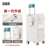 White [Обновление молнии TSA Customs Lock Mobile Phone Stand USB зарядка]