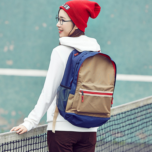 Semir 森马 时尚拼接撞色 学院风双肩包 聚划算+优惠券折后￥49包邮（￥89-40）3色可选