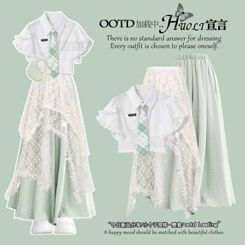 ລະດູຮ້ອນ dopamine outfits college style great-looking pinch-waist dress women summer 2025 ກະໂປງຂະຫນາດນ້ອຍ