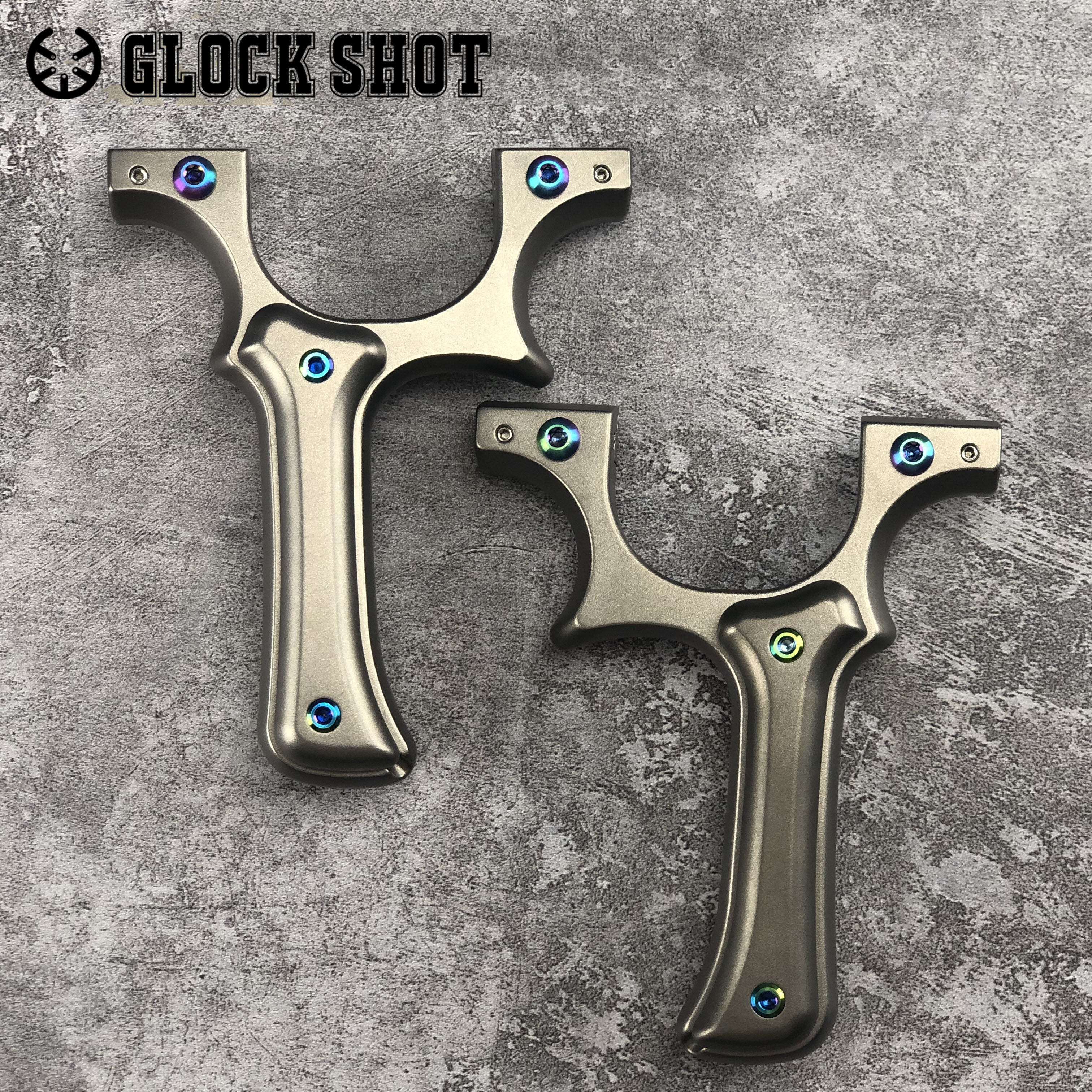 Iron man slingshot Feipeng integrated titanium alloy quick flattening skin outdoor combat high precision