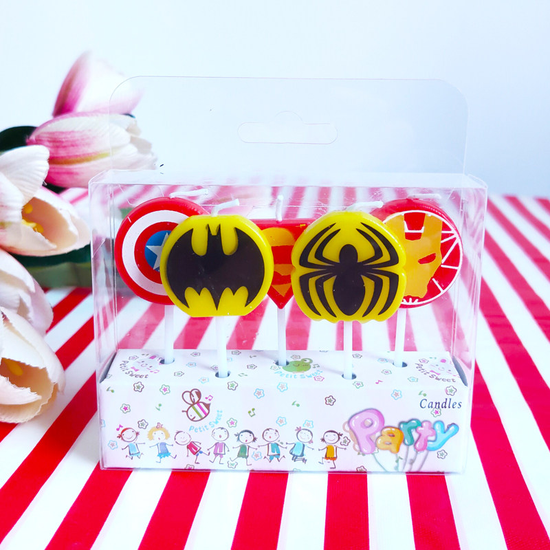 Children's Boys Party Decoration Anime Cartoon Theme Happy Birthday Cake Plug-In Candle Scene Arrangement Supplies