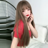 Модная сетка для волос, пряди волос изготовленные из настоящих волос, челка, шлем для парика, прямые волосы, популярно в интернете