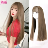 Модная сетка для волос, пряди волос изготовленные из настоящих волос, челка, шлем для парика, прямые волосы, популярно в интернете