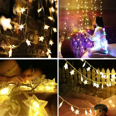 LED star light string Small colorful light flashing light string starry net red light Romantic bedroom dormitory room decoration light