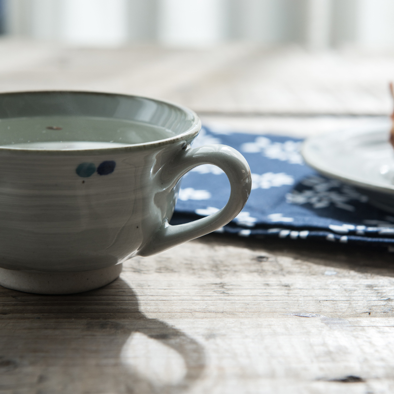 Jian Lin, a Japanese creative ceramic afternoon tea set ten grass hand coffee cup blue glass cup