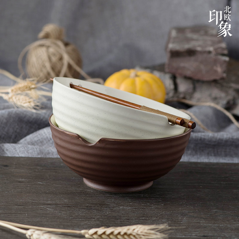 Jian Lin, a Japanese household ceramics tableware big rainbow such always pull rainbow such as bowl mercifully rainbow such as bowl soup bowl bowl dormitory 7 in northern Europe