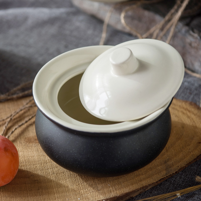 Japanese tableware household water stew ceramic soup pot soup bowl with cover health soup bowl large cooker northern Europe