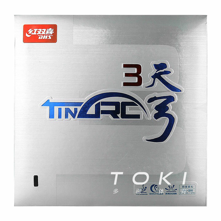 Red Double Happy Sky Bow 3 Table tennis rubber racket Anti-gum rubber Inner Able cake sponge DHS TINARC 3-Taobao