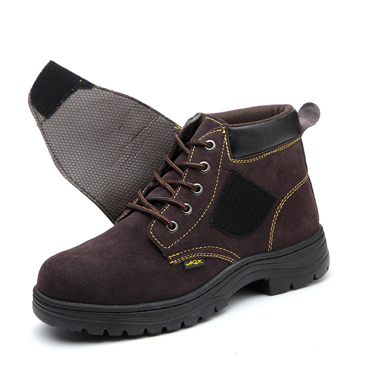 Summer Welding Safety Shoes for Men, Steel Toe Cap, Anti-Smash, Anti-Puncture, Suede Leather, Wear-Resistant, Non-Slip Safety Shoes