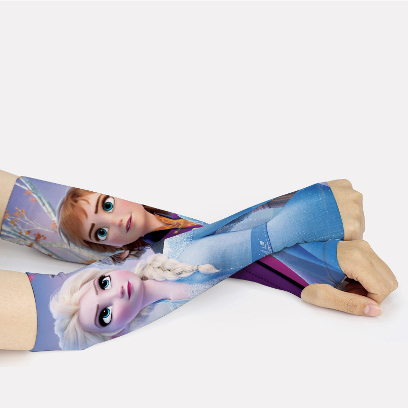 Children's sunscreen sleeves girls Frozen ice silk anti-UV ice sleeves girls cute cartoon arm sleeves