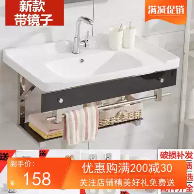 Powder room wall-mounted washbasin Tempered glass basin Washbasin Washbasin Washbasin washbasin Bathroom cabinet combination