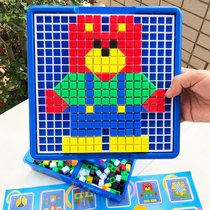 Large childrens mushroom nail creative intelligence puzzle Baby 3 building blocks flapper boy girl 4-6 years old educational toy