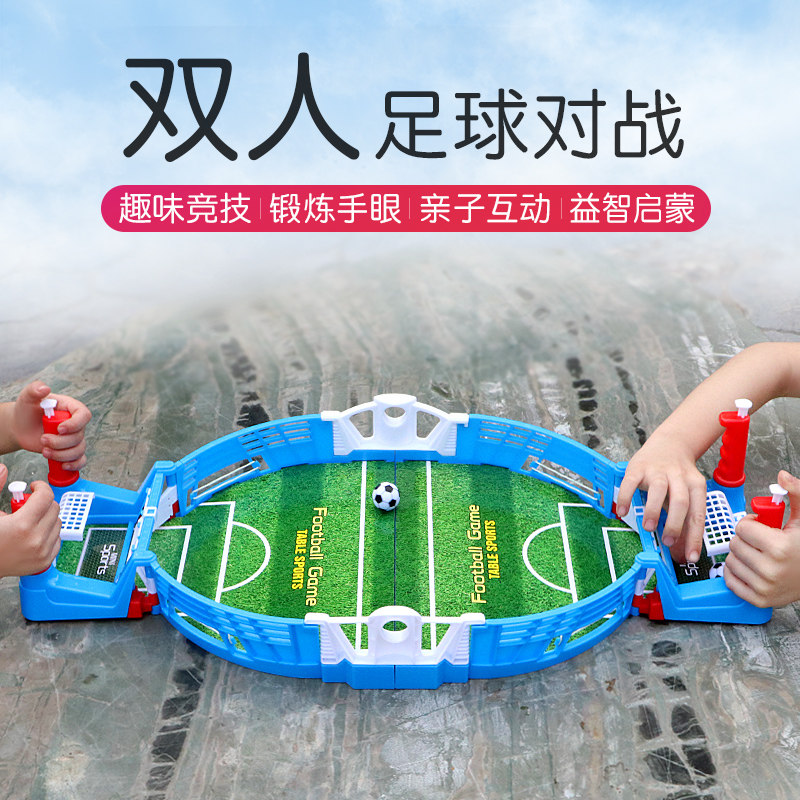 Kids Foosball Table Toy Catapult Table Game Doubles Vs Soccer Field Game Parent-Child Interactive Boys